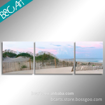 Modern hill and fence seascape oil paintings on canvas